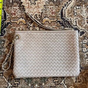 Banana Republic Beige Woven Wristlet